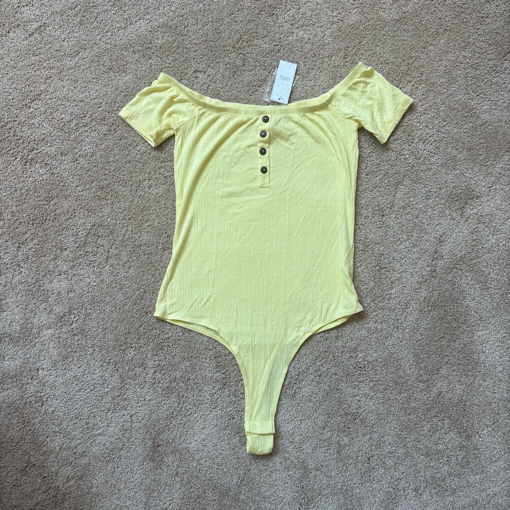 Urban Heritage Yellow Off-Shoulder Women’s Bodysuit